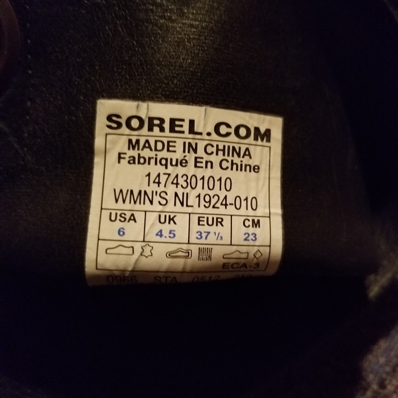 Wmns SOREL Leather & Suede Riding Moto Boot Size 6 - Picture 2 of 7